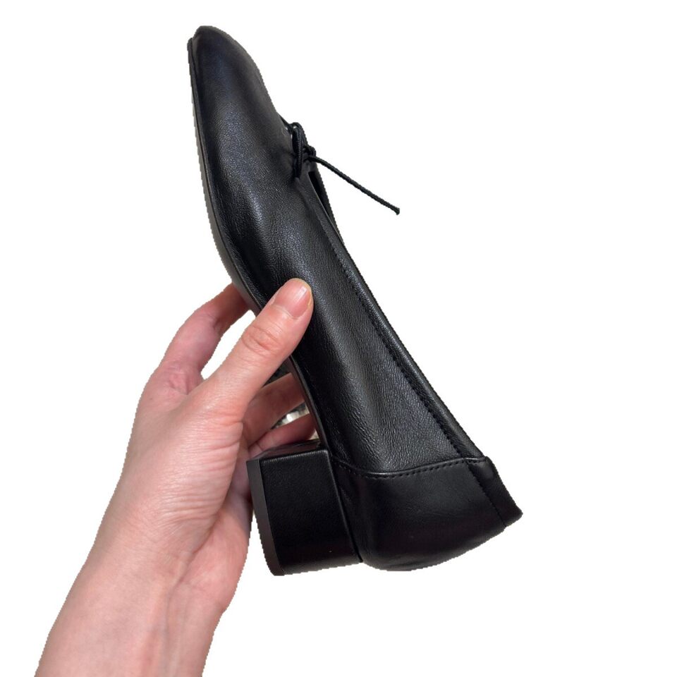 Giày Mary Jane gót thô mũi tròn đính nơ, quai bọc cổ chân, gót 3–6 cm — màu đen