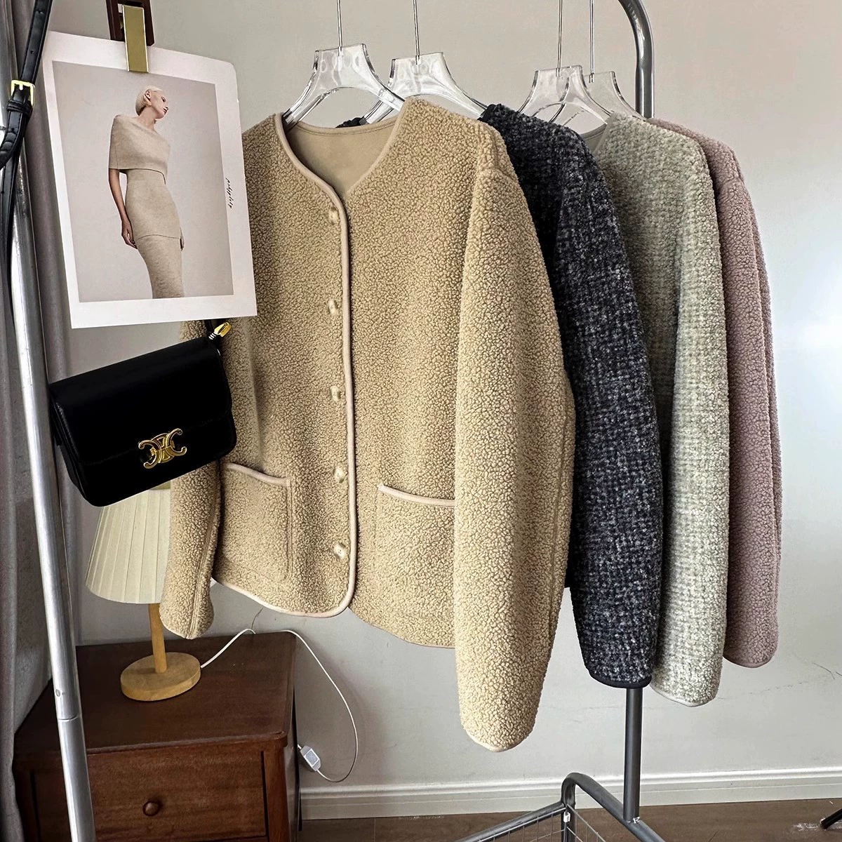 Отличный тот же стиль! Оффлайн 249! Новый осенне-зимний кардиган из искусственного кашемира с круглым вырезом, теплая флисовая куртка для женщин