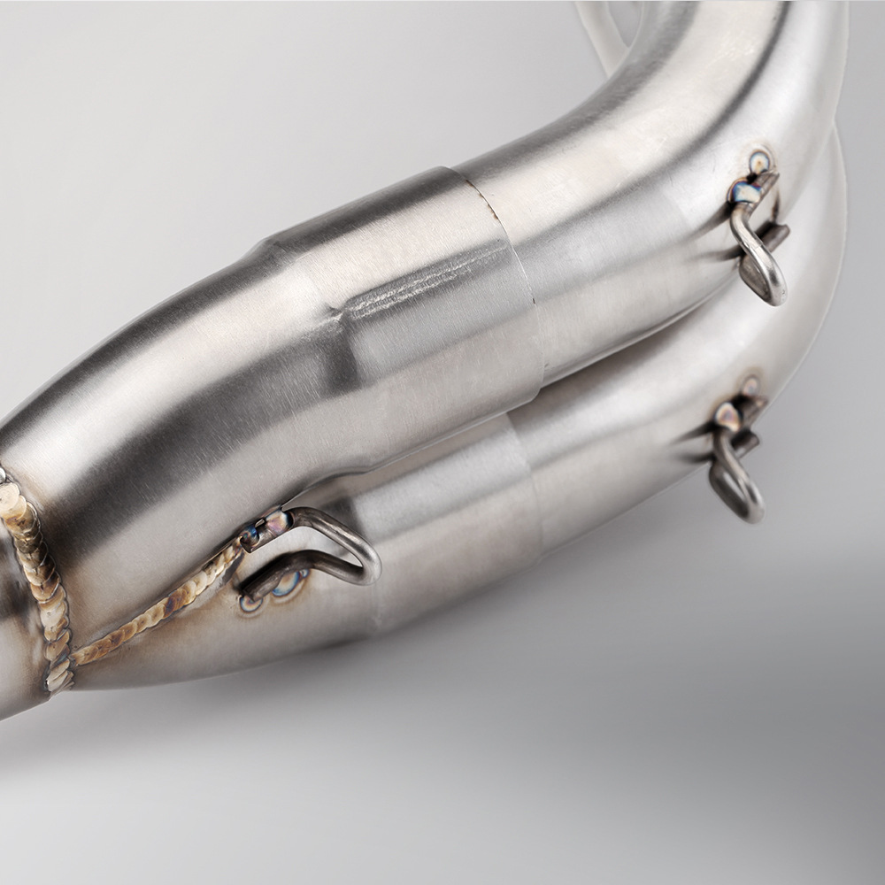 Motorcycle exhaust pipe full section modification MT07 stainless steel front section tail section suit 2014-2024 non-destructive installation
