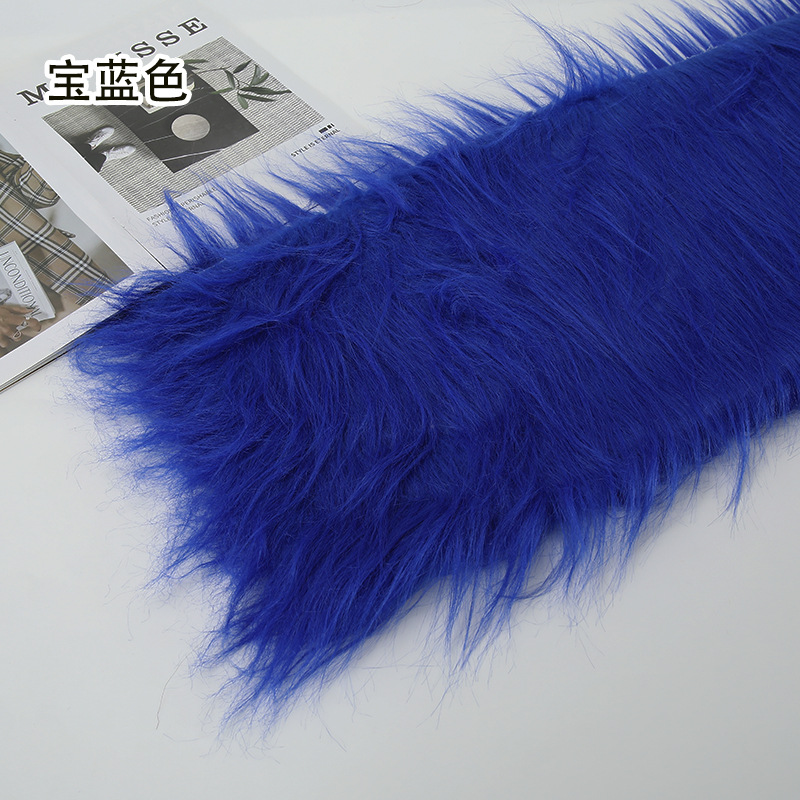 12 ''plush tela DIY caída de piel artificial de piel simulación de piel muñeca pelo bestia traje de piel larga tela de piel