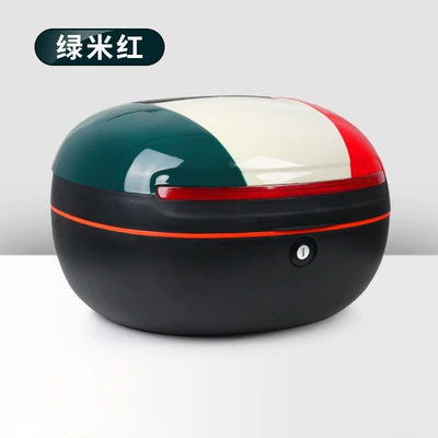 Electric car tail box: Storage Tool Box for - double-layered-round-box-with-lid-british-three-colors-universal-for-models-with-tailstock