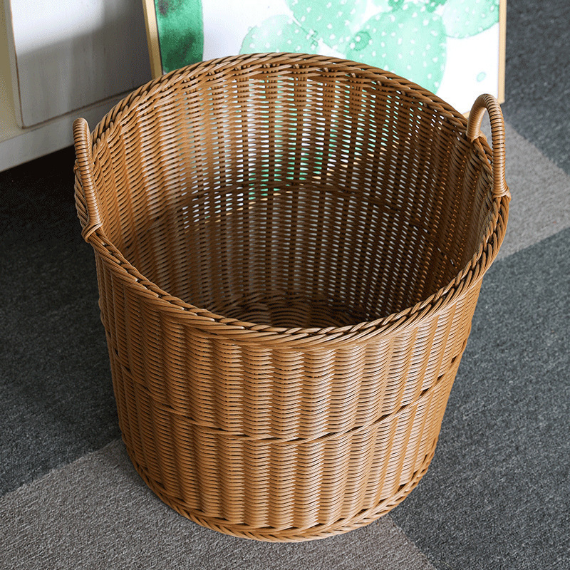 Dirty Clothes Basket Bamboo Laundry Basket Ins Scandinavian Style Bamboo and Rattan Woven Basket Basket for Storing Dirty Clothes Large Size