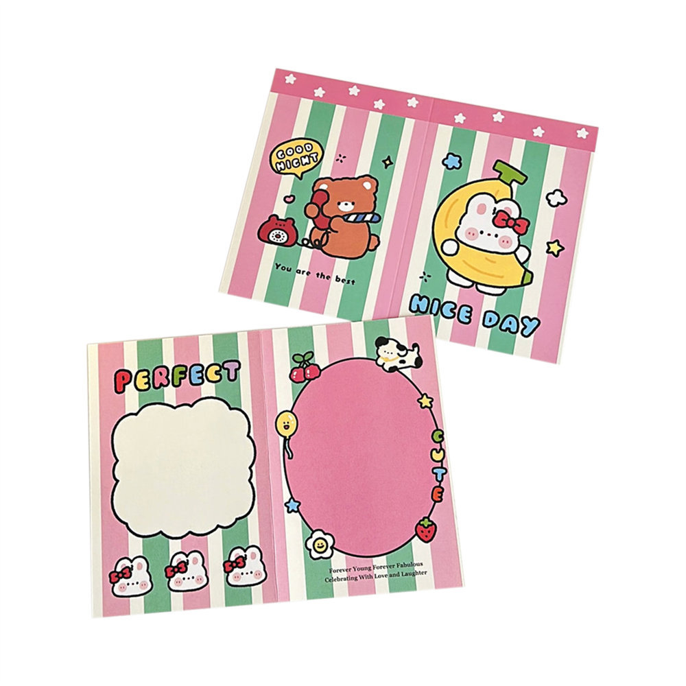 Tarjetas de felicitación coreanas originales lindas, tarjetas de embalaje, tarjetas de decoración del corazón de la niña, tarjetas de envío de mensajes