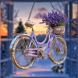 天使战士三教士及鸟浯花香彩绘玻璃阳光捕捉器---异想天开的窗户