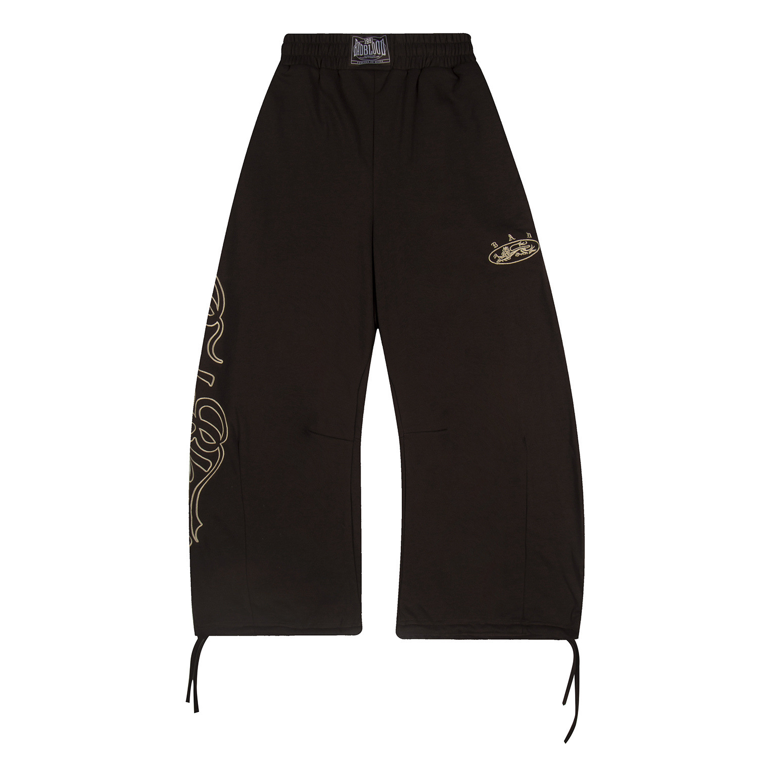 Badblood letter scimitar sweatpants brown / XS