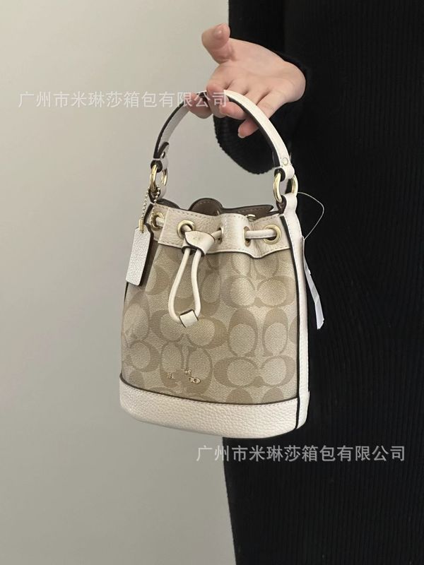 高品质蔻家新款Dempsey15迷你抽绳水桶包单肩手提斜跨乖巧女包|undefined