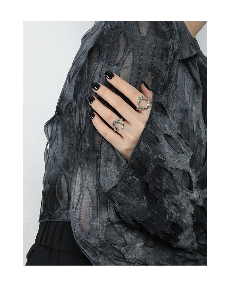 Fashion Geometric Sterling Silver Plating Zircon Open Ring