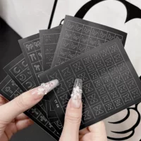 Новая струйная выкрашивание наполая наклейка на маникюрную наклейку с облаком луны Кросс с подклеем для ногтей вспомогательная наклейка оптом