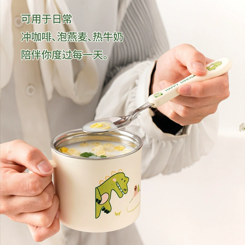 家典美 JD7774A 小牛奶龙 韩国学生密封水杯 卡通儿童双层带盖保温杯