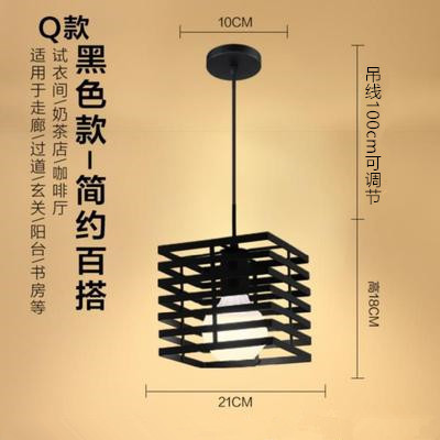 Candelabro de jaula de hierro pequeño de un solo cabezal al por mayor de fábrica, tienda de ropa de olla caliente retro americana, barra de bar, lámpara de comedor, estilo industrial