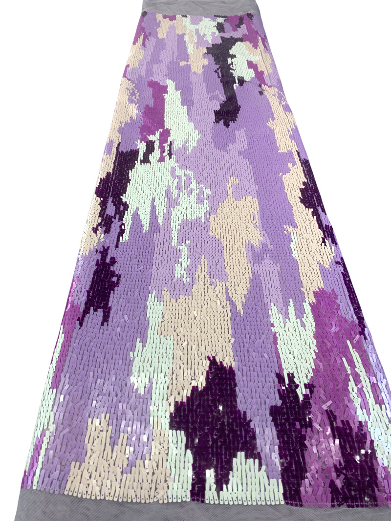 Fabricantes de telas de camuflaje geométricas industria pesada telas de sequilla vestido diario de moda espectáculo de ropa de banquete telas image 11