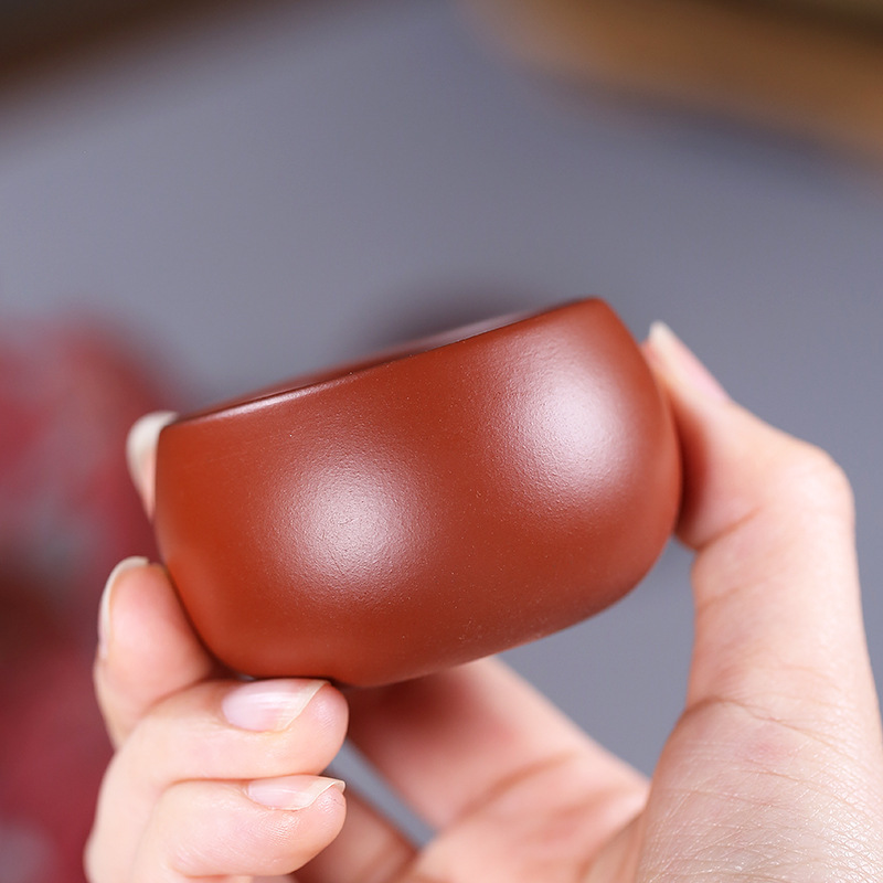 Zilaishun factory wholesale tea cup Yixing purple sand red robe cinnabar small mouth Cup Kung Fu Tea Cup 7130