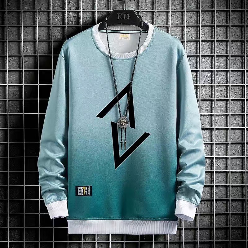 Camiseta de manga larga cuello redondo suéter moda marca 2023 nueva primavera y otoño camiseta juventud ropa superior