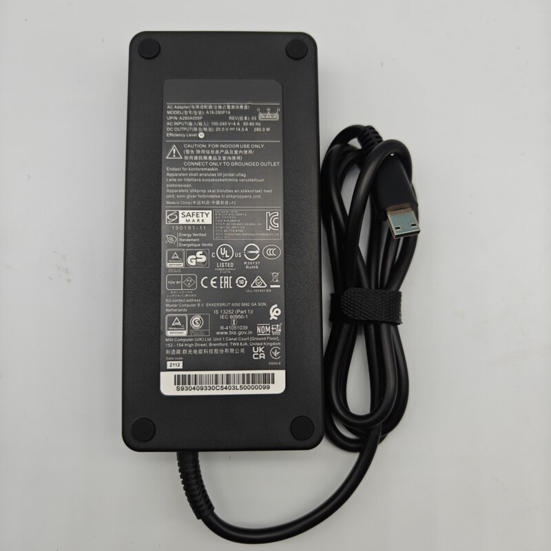 For Microstar Group Optical A18-280P1A Notebook Charger 280W Square Port Power Adapter 20V14A