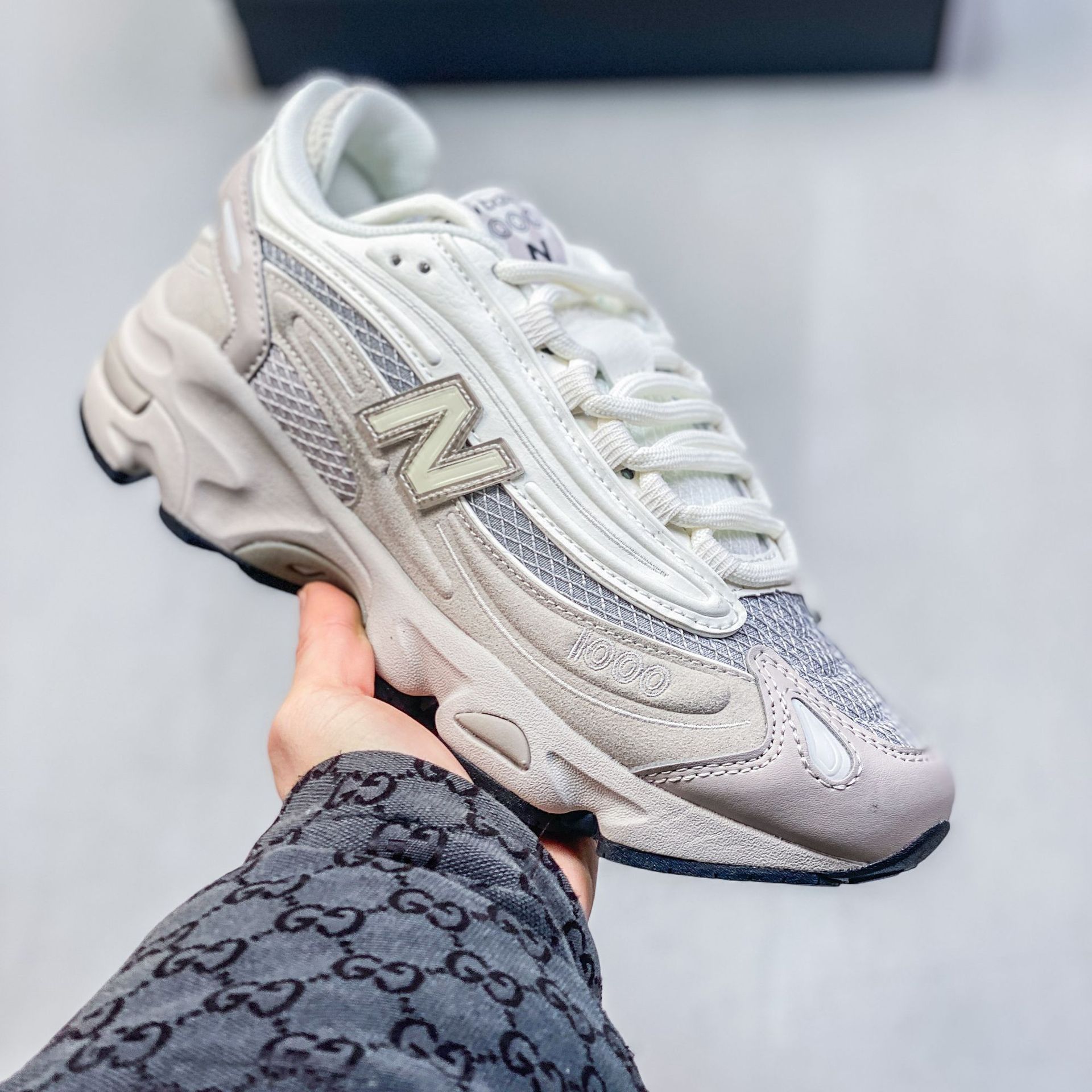 Zapatos de correr retro de alta calidad NB1000 marca conjunta de cuero de malla de suela gruesa zapatos deportivos para hombres y mujeres zapatos de viaje casuales