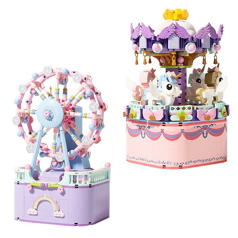 唯乐创想 Constructor, small Ferris wheel, creative music box, pendant, toy