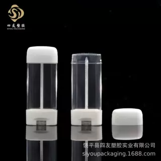 源头厂家 85g香体棒 扁形啫喱棒底部旋转灌装 化妆品包材跨境批发