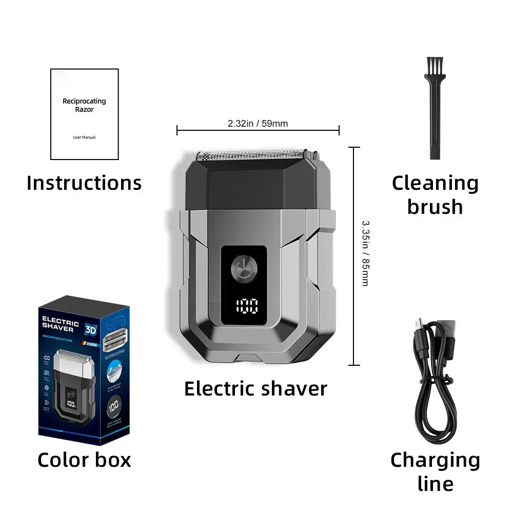 Mini afeitadora eléctrica transfronteriza, máquina de afeitar para hombre lavada de viaje portátil, venta al por mayor de una pieza, recargable