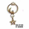 Metal pendant for manicure with tassels with bow
