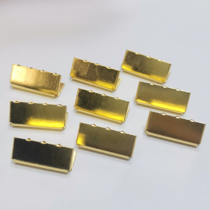 服装辅料金属织带包边尾夹皮带牙夹背包五金配件箱包边夹