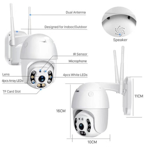 Yunyi IoT WiFi outdoor waterproof ball machine 1080P wireless network camera mobile alarm remote monitoring