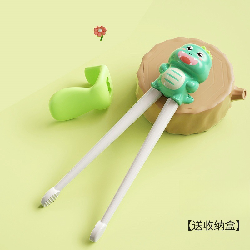 Hukou 학습 젓가락-공룡 (민트 블루)