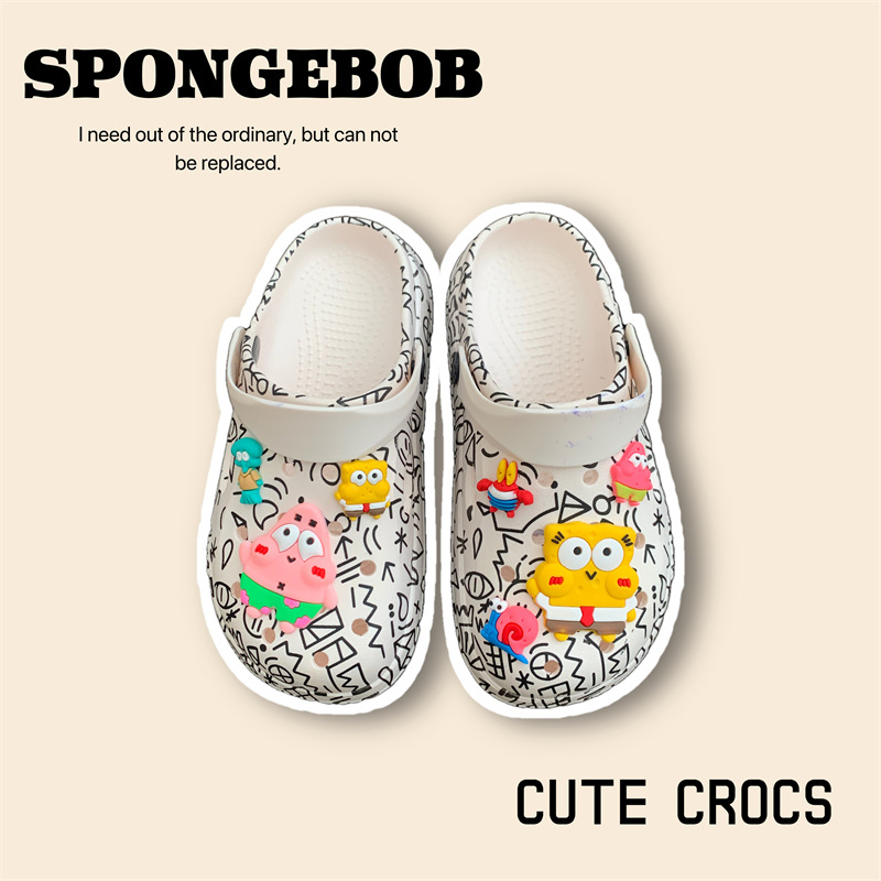 New Trendy Internet-Famous Clogs with a Stepping-On-Clouds Feel for Women, Outdoor Perforated Shoes, Summer Thick-Soled Height-Increasing Beach Sandals for Men Wholesale