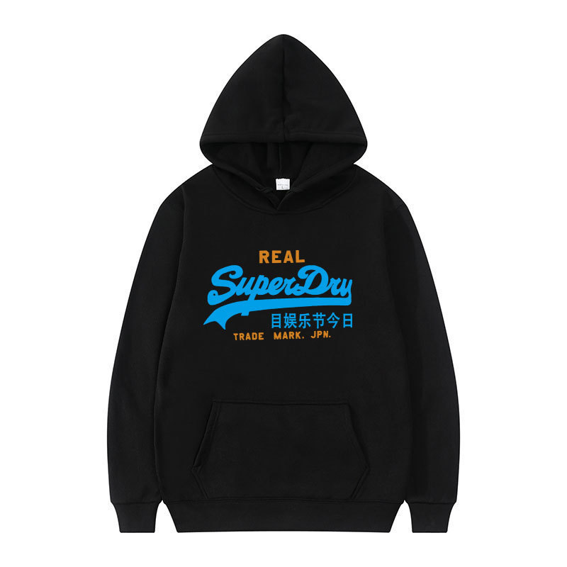2025 Autumn and Winter Loose Hooded Sweatshirt for Men and Women, Trendy Superdry Letter Casual Hoodie Sweatshirt