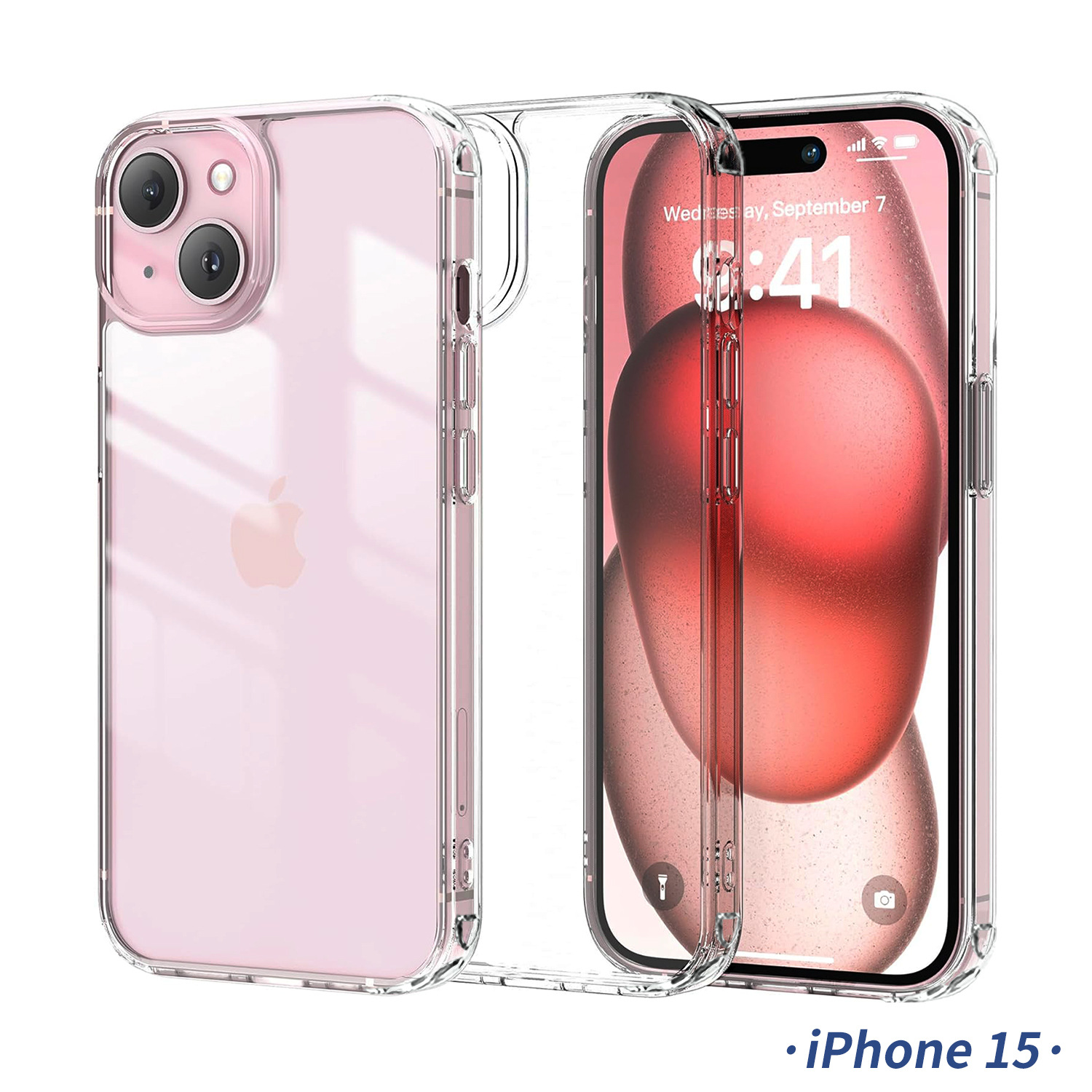 Funda para teléfono móvil con botón inteligente para nuevo Apple 16pro acrílico transparente 13pro todo incluido Funda dura iPhone15 image 8