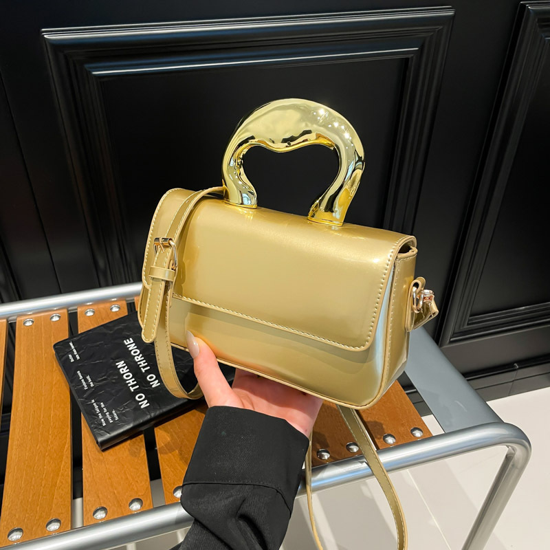 Casual Flip-Top Shoulder Bag 2025 Summer New Style Casual Handbag Fashionable Simple Candy-Colored Small Square Bag