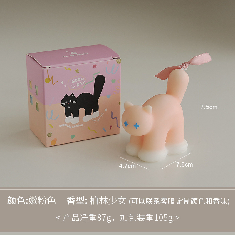 Velas con forma de gato, lindos adornos hechos a mano, regalos de vacaciones, regalos de mano, velas de aromaterapia creativas, personalización