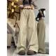 American Style Retro Casual Pants Straight Leg Pants Women's Spring and Autumn High Waist Dagging Slim Wide Leg Fashionable Long Trendy Trendy Trendy Long Pants