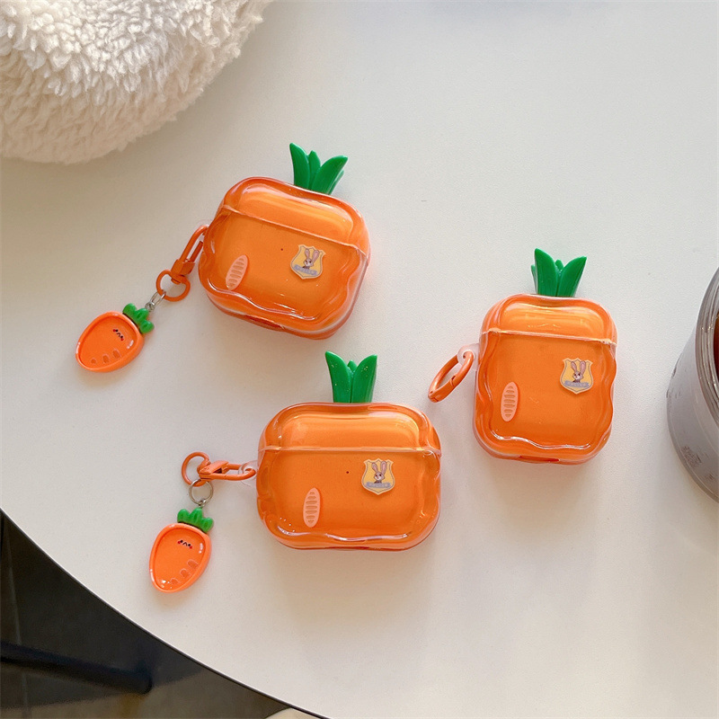 Creative Three-Dimensional Branch-Leaf Radish Judy Protective Case for AirPods 4/Pro3 Earphones, New Model for Second and Third Generations Creative Three-Dimensional Branch-Leaf Radish Judy Protective Case for AirPods 4/Pro3 Earphones, New Model for Second and Third Generations