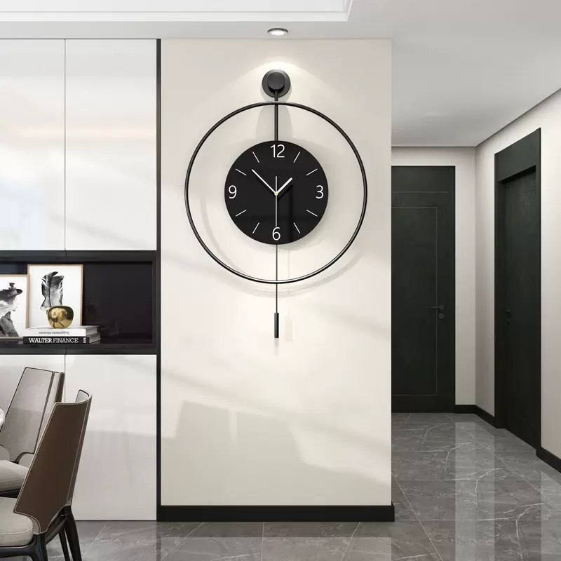 现代简约钟表挂钟客厅高级感西班牙极简餐厅装饰创意静音时钟挂墙