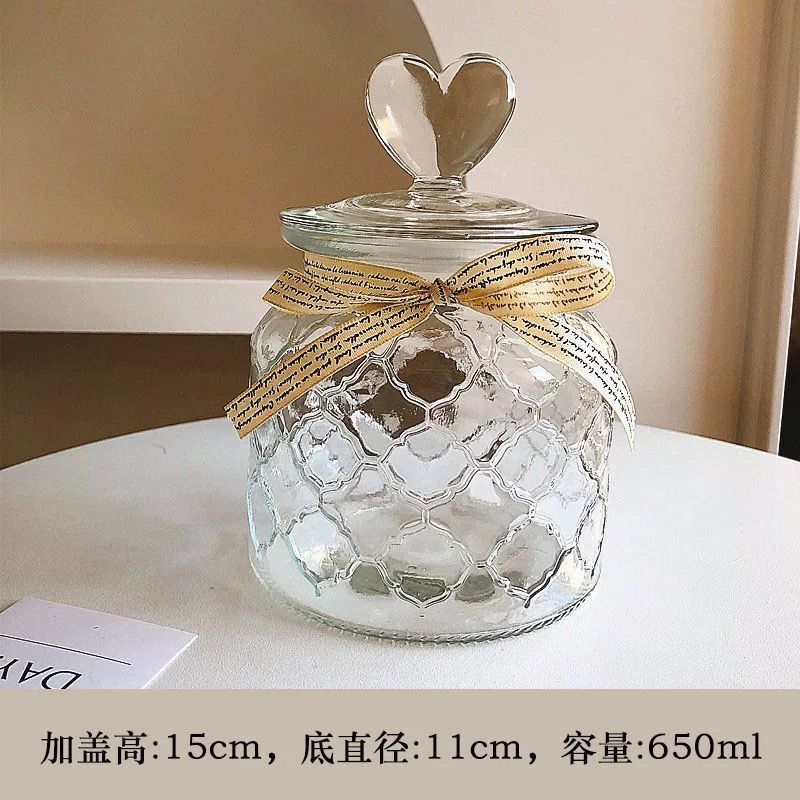 爱心款圣诞许愿瓶星星ins风高颜值爱心星星罐玻璃厨房收纳密封|undefined