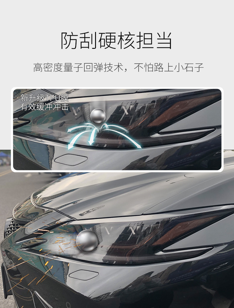 Suitable for Lexus blackened light film, headlight and taillight color changing light control film, transparent black warrior film-TPU