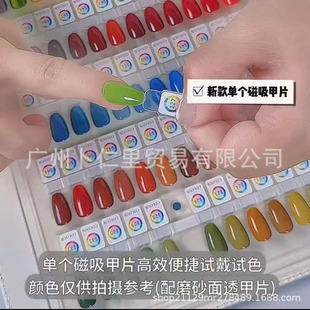 2025 new manicure acrylic magnetic color plate nail shop special color test display plate magnetic nail plate tool