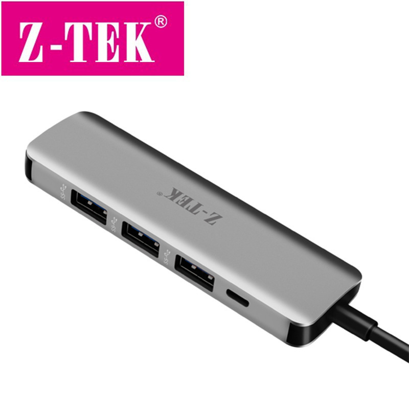 Z-TEK USB3.0 Splitter Type-C DoCking Station 5-in-1 Suitable for Apple MacBook Notebook