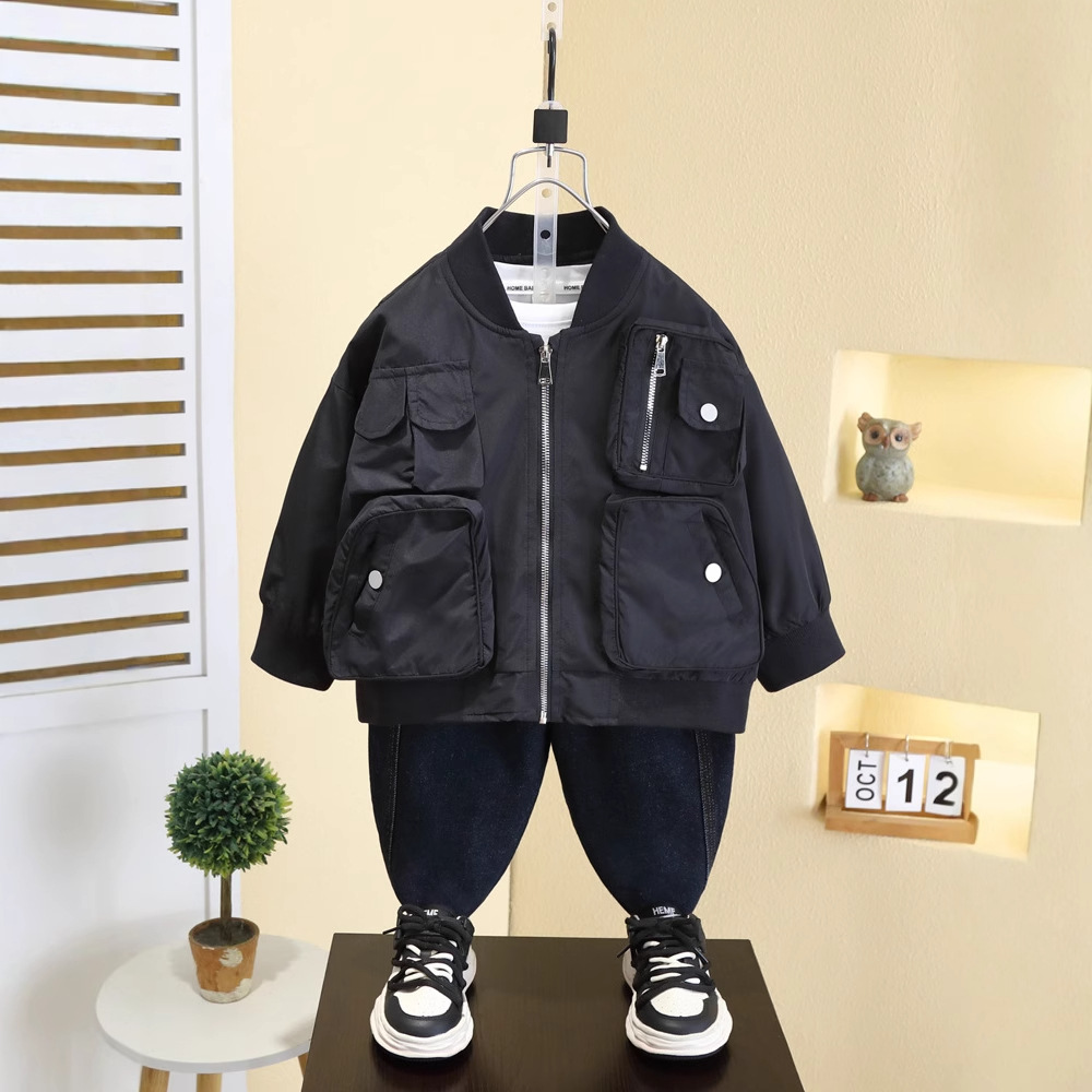 Chaqueta de Trabajo para Niños 7563, Estilo Moderno, Primavera y Otoño 2026, Nuevo Modelo, Ropa Superior para Bebés y Niños Pequeños image 8