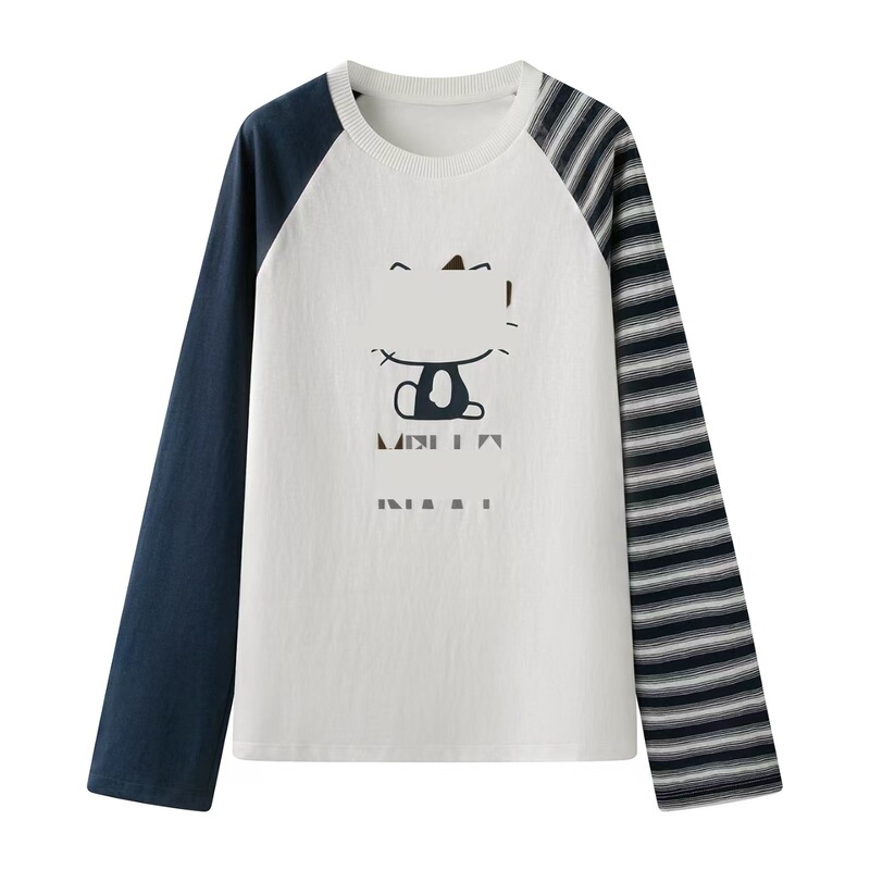 In Stock 2026 Autumn New Designer Style Cartoon Print Velvet Bow Long-Sleeve T-Shirt Rk71001085 In Stock 2026 Autumn New Designer Style Cartoon Print Velvet Bow Long-Sleeve T-Shirt Rk71001085