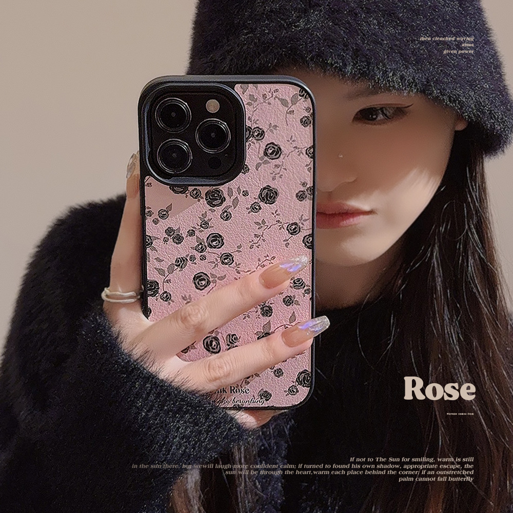 Protective Phone Case With Rose Flower Design For Iphone_voghion.com