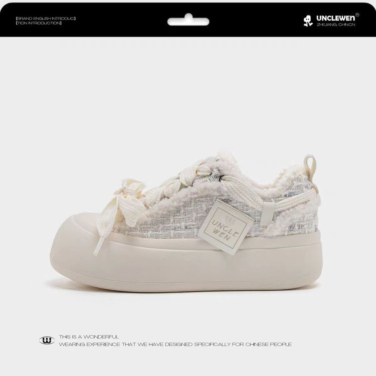 Mångsidig barn 2023 ny höst/vinter tjock sulabräda med plysch bomullsskor Tysk träningsskotrend_voghion.com