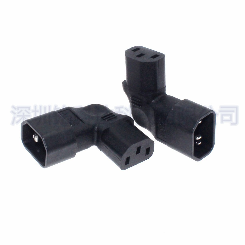 IEC320品字插头C14转C13电源转换连接插座10A250V 左右款转接弯头