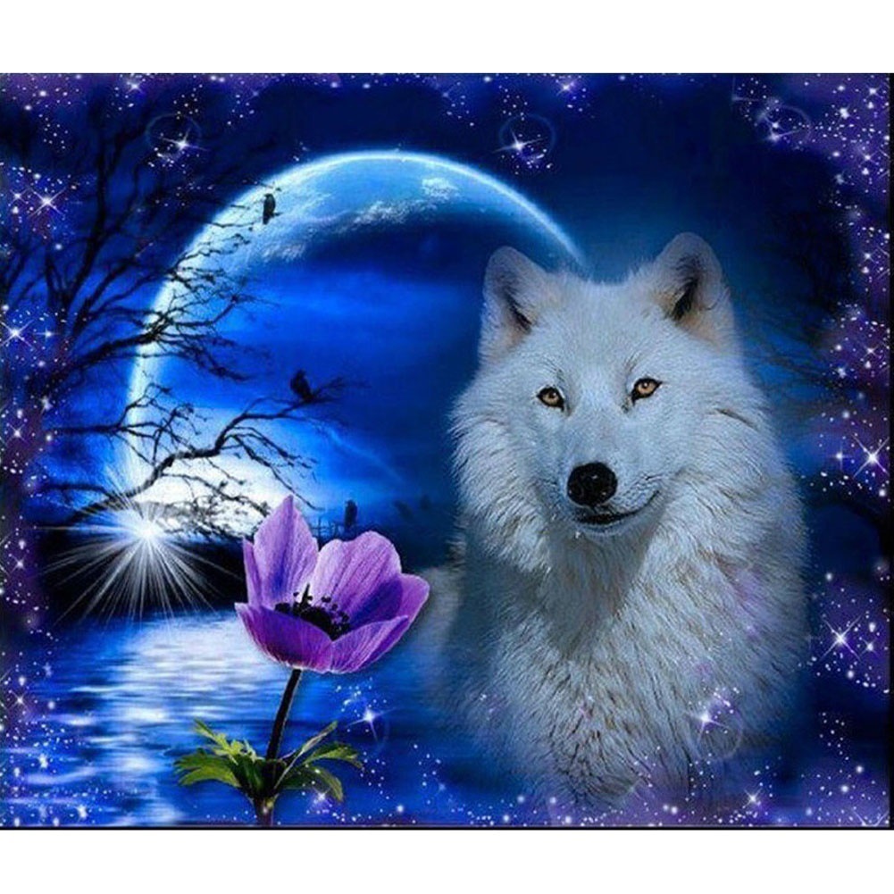 Moonlight Wolf Diamond Painting