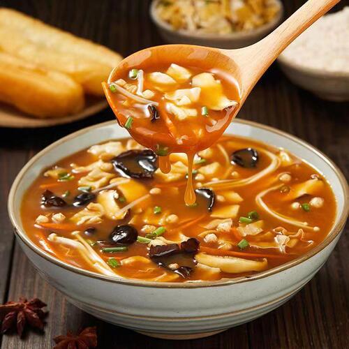 Black pepper hot and sour soup household bagged seasoning black pepper instant soup spicy soup bag low-fat breakfast