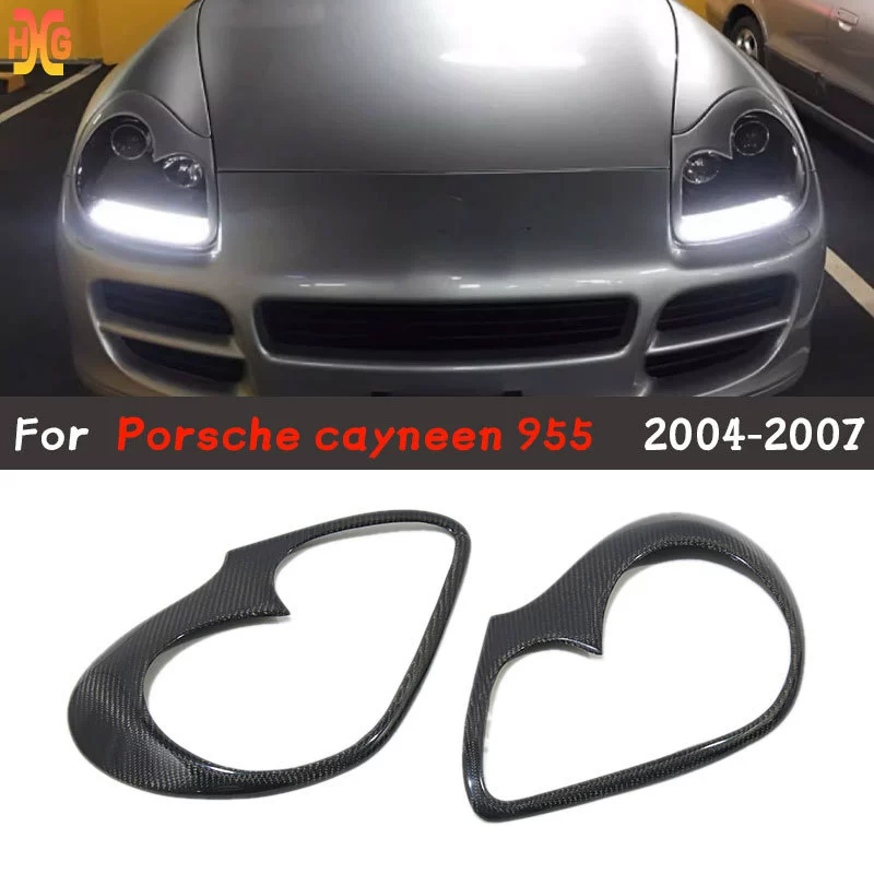 Подходит для Porsche Cayenne 955 из настоящего углеродного волокна модифицированный абажур для бровей декоративные наклейки