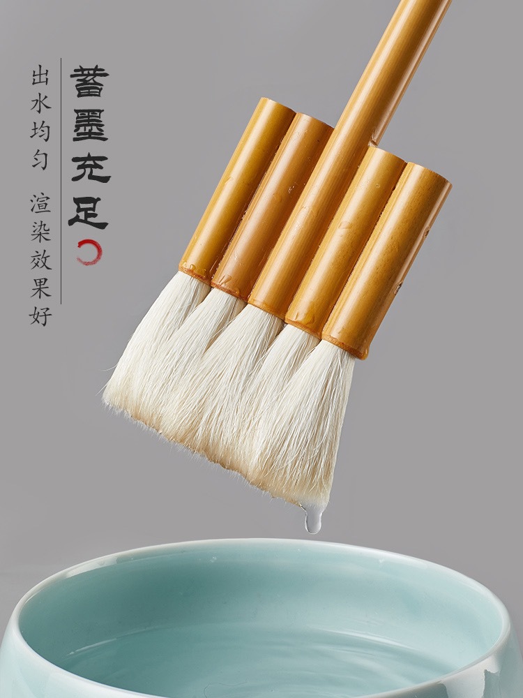 纯羊毛排刷国画排笔刷子水彩毛笔软毛羊毛刷笔刷美术专用画画绘画-阿里巴巴