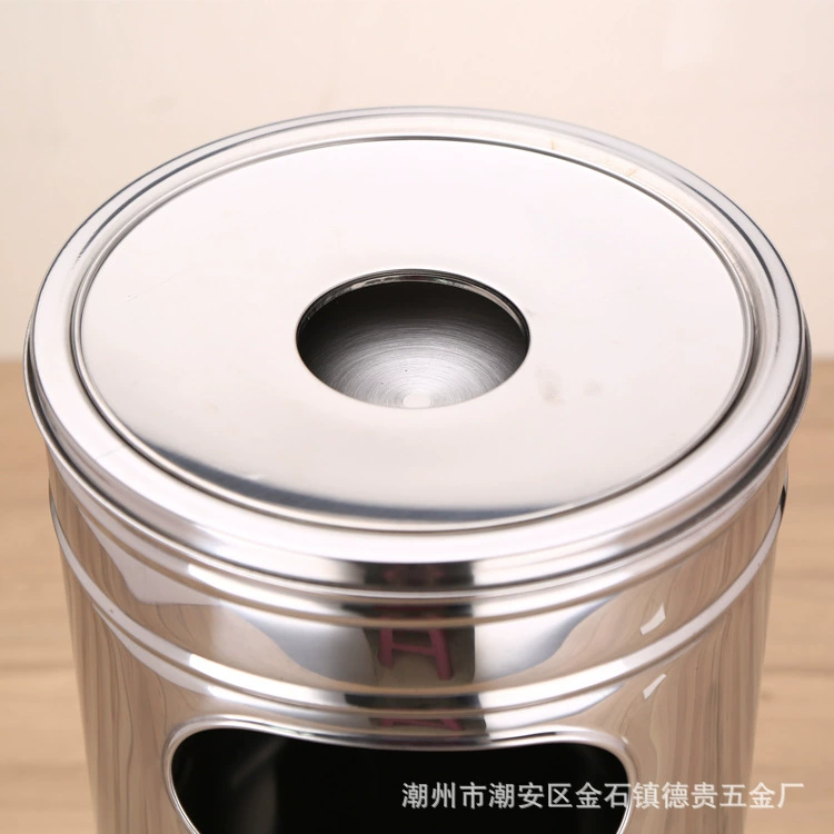 Round travel garbage can stainless steel, storage system, increased thickness