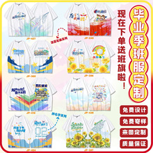 毕业班服定制纯棉短袖t恤DIY幼儿园小学初高中生运动会套装印logo