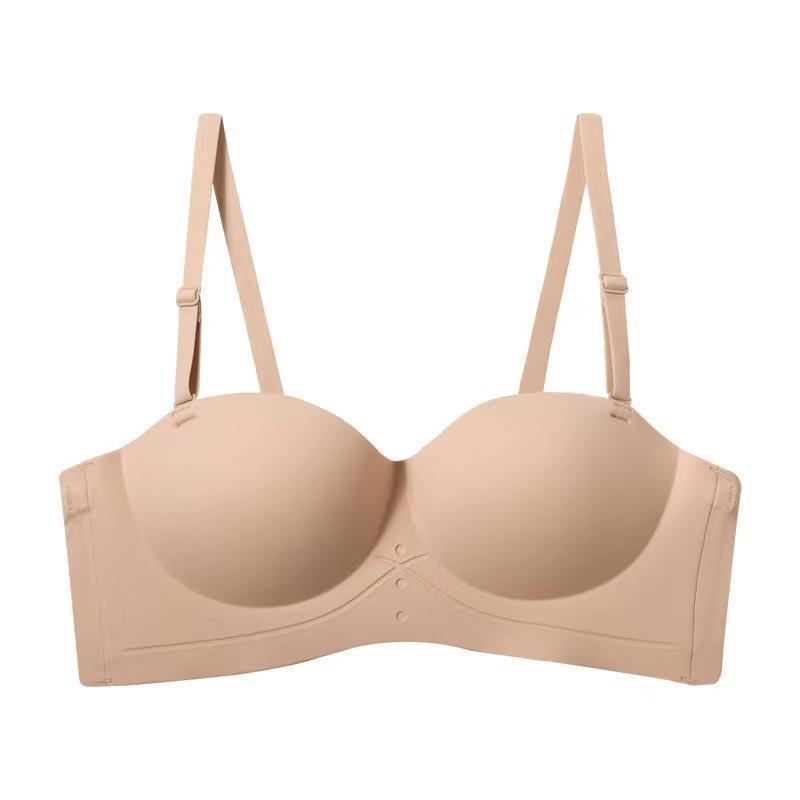 Transfronterizo media taza ropa interior mujer pequeño pecho se reúne sin anillo de acero para colgar el pecho supermodelo anti-gravedad sin marca bra extendido